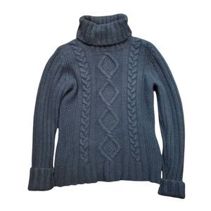 Vintage Y2K Banana Republic Sweater Women's XS Black Wool Angora Cable Warm